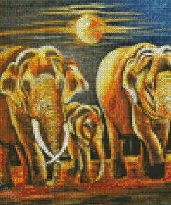 3 Elepants Diamond Painting