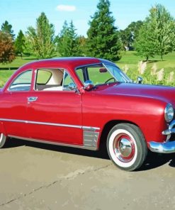 49 Ford Coupe Red Car Diamond Painting