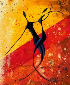 Abstract African Dancers Diamond Painting