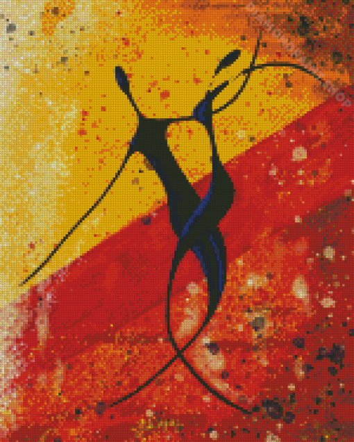 Abstract African Dancers Diamond Painting