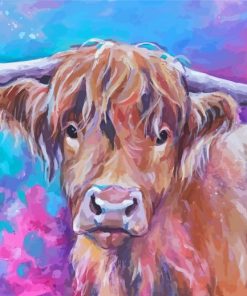 Abstract Highland Cattle Diamond Painting
