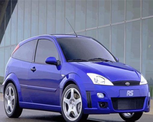 Blue Ford Focus RS Diamond Painting