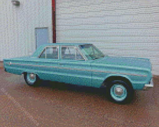 Blue Plymouth Belvedere Classic Car Diamond Painting