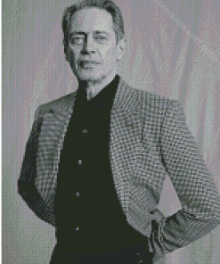 Classy Black And White Steve Buscemi Diamond Painting