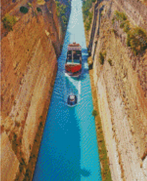 Corinth Canal Peloponnese Greece Diamond Painting