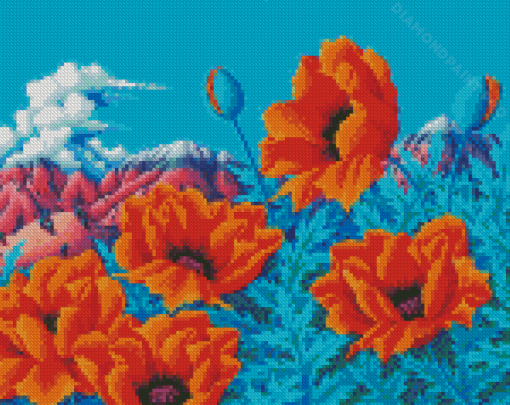 Desert Poppies Diamond Painting