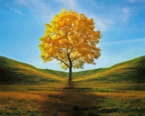 Golden Tree Diamond Painting