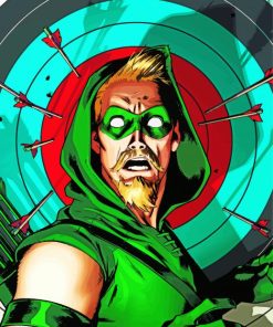 Green Arrow Diamond Painting