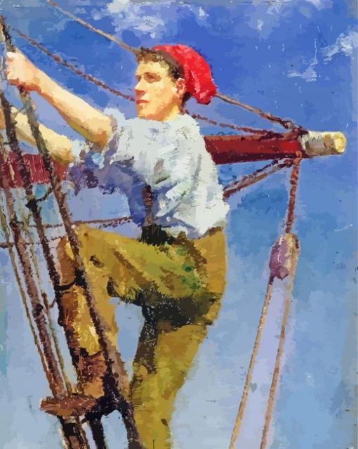 Henry Scott Tuke Going Aloft Diamond Painting