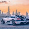 Koenigsegg Agera White Car Diamond Painting