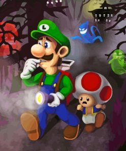 Luigi Mansion Diamond Painting