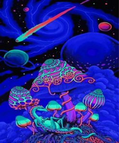 Magical Space Mushroom Diamond Painting