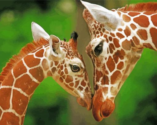 Mother Giraffe Diamond Painting