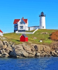 Nubble Lighthouse York Diamond Painting