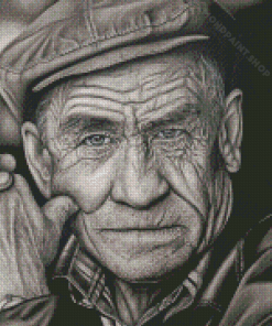 Old Man Face Diamond Painting