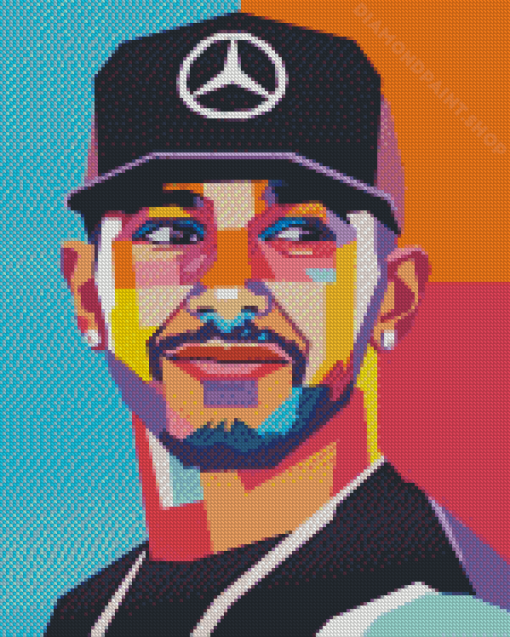 Pop Art Lewis Hamilton Diamond Painting