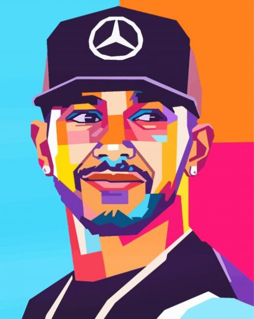 Pop Art Lewis Hamilton Diamond Painting