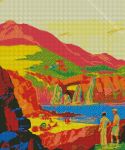 Retro Mountain Diamond Painting