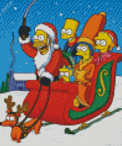 The Simpsons Christmas Diamond Painting