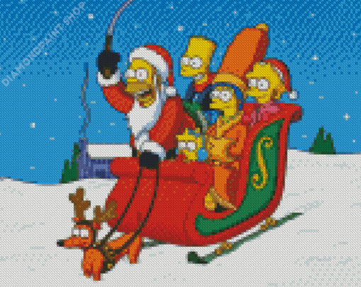 The Simpsons Christmas Diamond Painting