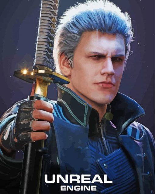 Vergil Game Character Diamond Painting