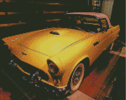 Yellow Thunderbird Car Vehicle Diamond Painting