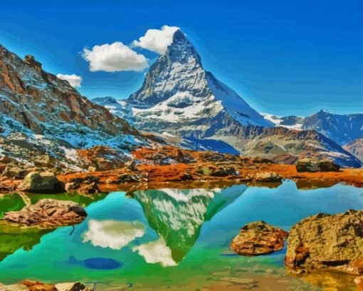 Zermatt Landscape Diamond Painting