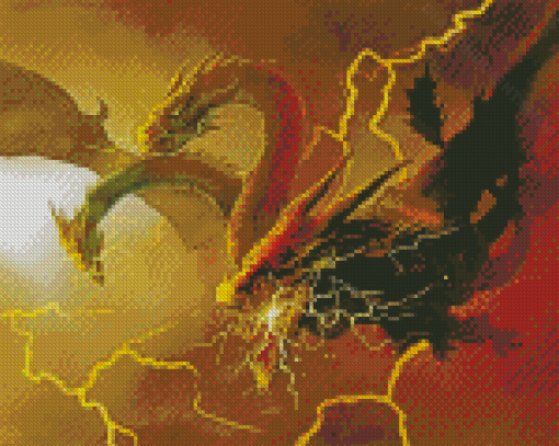 Aesthetic Ghidorah Diamond Painting