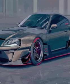 Black Supra Mk4 Car Diamond Painting