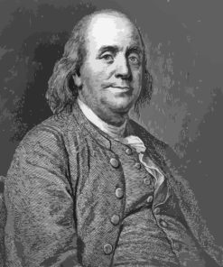 Black And White Benjamin Franklin Diamond Painting