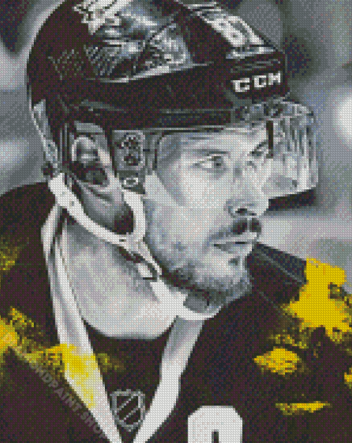 Black And White Sidney Crosby Diamond Painting