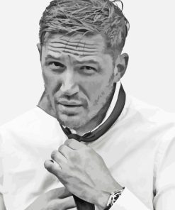 Black And White Tom Hardy Diamond Painting