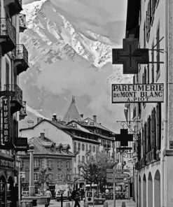 Black And White Chamonix Diamond Painting