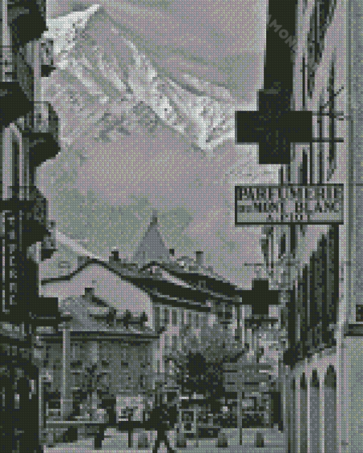 Black And White Chamonix Diamond Painting