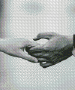 Black And White Couple Hands Diamond Painting