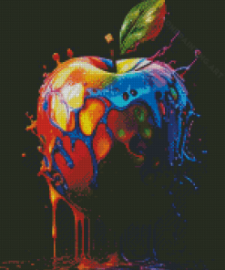 Colorful Apple Splatter Diamond Painting