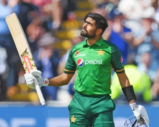 Cool Babar Azam Diamond Painting