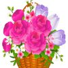 Flowers In Basket Diamond Painting