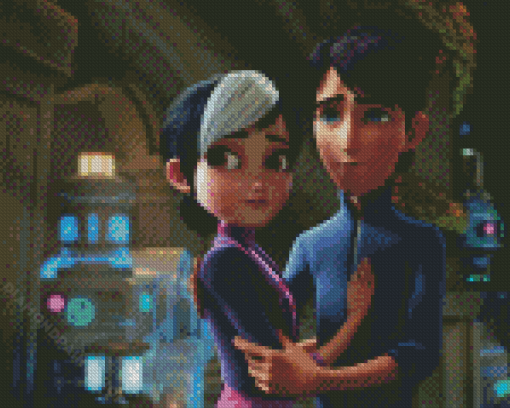 Lake Jr And Claire From Trollhunters Rise Of The Titans Diamond Painting