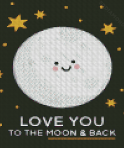 Love You To The Moon And Back Diamond Painting