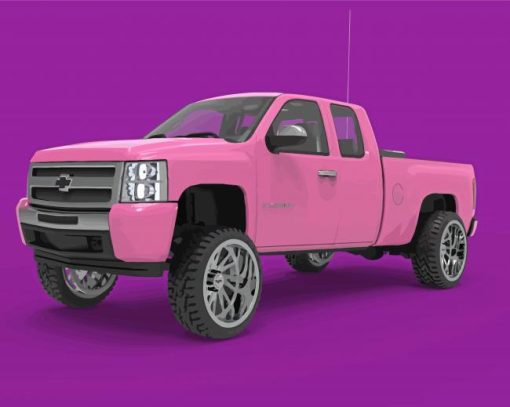 Pink Truck Diamond Painting