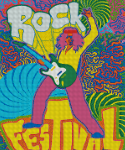 Psychedelic Concert Poster Diamond Painting