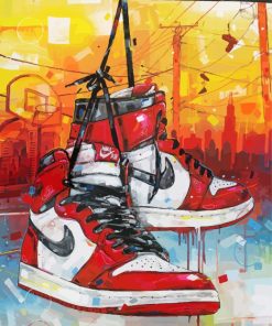 Red Air Jordan Diamond Painting