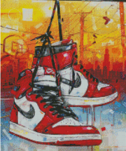 Red Air Jordan Diamond Painting