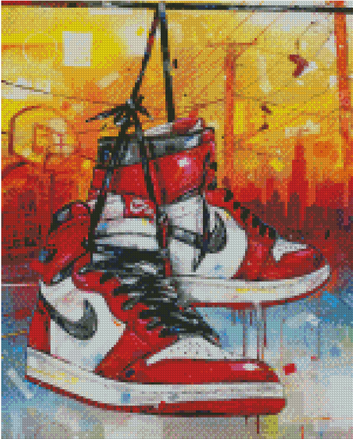 Red Air Jordan Diamond Painting