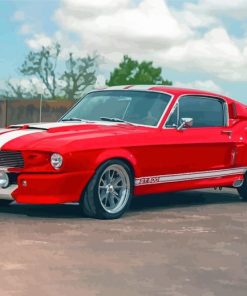 Classic Red Eleanor Mustang Diamond Painting