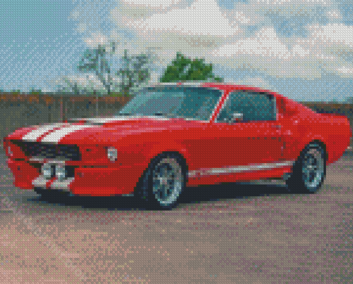 Classic Red Eleanor Mustang Diamond Painting