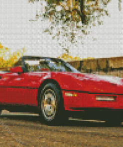 Red Corvette 1986 Diamond Painting