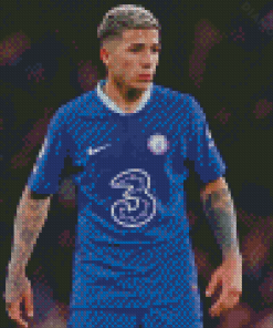 The Chelsea Footballer Enzo Fernández Diamond Painting