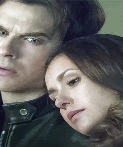 The Vampire Diaries Damon And Elena Diamond Painting